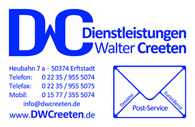 Dienstleistungen Walter Creeten Visitenkarte, 2012